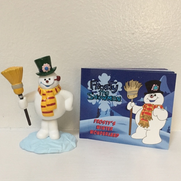 Snowman Mini Bobblehead Frosty Snowman w/ book NIB - Picture 1 of 5